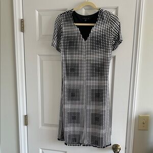 Tiana B. Black and White Polka Dot Midi Dress